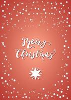 X-Mas Lettering Card with Star vector