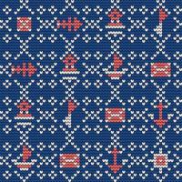 Grandma knitting pattern for Ugly Sweater vector