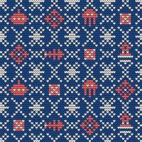 Grandma knitting pattern for Ugly Sweater vector