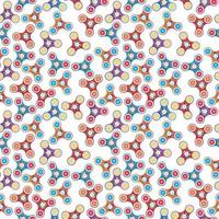 Fidget spinner toy seamless pattern vector