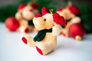 Plush reindeer decoration for the Christmas tree photo