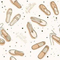 Espadrilles seamless pattern vector