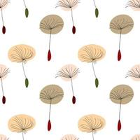 Dandelion seeds on white background vector