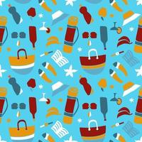 Beach seamless pattern vector