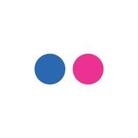 Flickr logo on transparent isolated background. vector