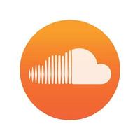 logotipo de soundcloud sobre fondo aislado transparente. vector