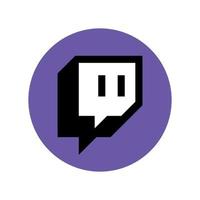 Twitch logo on transparent isolated background. vector