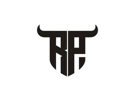 Initial RP Bull Logo Design. vector