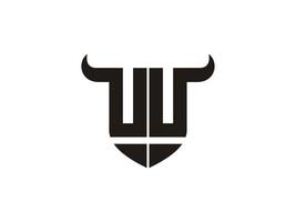 diseño inicial del logo del toro uu. vector