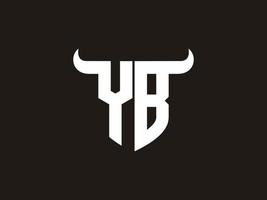 vector de plantilla de logotipo de firma de letra yb