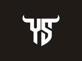 Initial YS Bull Logo Design. vector