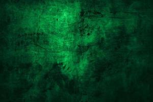 Scary dark green grunge wall concrete cement texture background photo