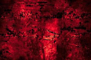 Scary dark red grunge wall concrete cement texture background photo