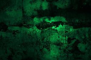 Scary dark green grunge wall concrete cement texture background photo