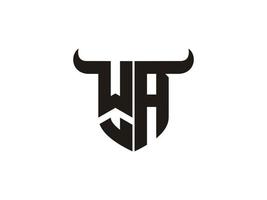 vector de plantilla de logotipo de firma de letra wa