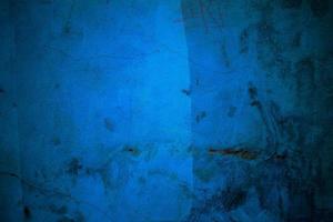 Scary dark blue grunge wall concrete cement texture background photo