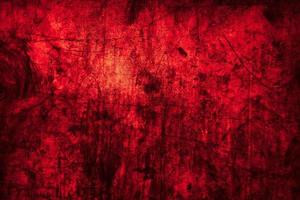 Scary dark red grunge wall concrete cement texture background photo