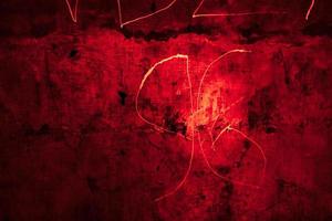 Scary dark red grunge wall concrete cement texture background photo