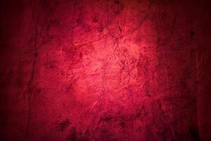 Scary dark red grunge wall concrete cement texture background photo