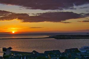 heligoland - isla duna - amanecer foto