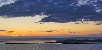 heligoland - isla duna - amanecer foto