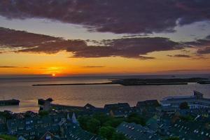 heligoland - isla duna - amanecer foto