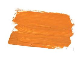 orange acrylic paint strokes for design elements. artistic brush strokes for ornament and lower thirds isolated background photo