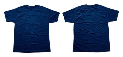 plain t-shirts for mockup design. blank t-shirts from the front and back view isolated background photo