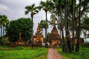 Yadana Hsemee Pagoda, a place consist of pagoda complex and Buddha image inside, Inwa, Mandalay, Myanmar photo