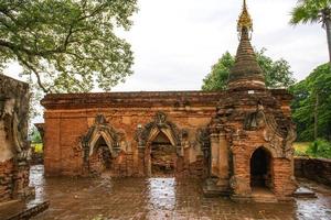 Yadana Hsemee Pagoda, a place consist of pagoda complex and Buddha image inside, Inwa, Mandalay, Myanmar photo