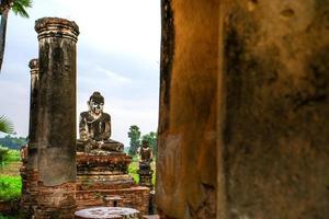 Yadana Hsemee Pagoda, a place consist of pagoda complex and Buddha image inside, Inwa, Mandalay, Myanmar photo
