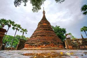 Yadana Hsemee Pagoda, a place consist of pagoda complex and Buddha image inside, Inwa, Mandalay, Myanmar photo