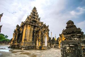 Maha Aungmye Bonzan Monastery, commonly known as the Me Nu Brick Monastery, a historic Buddhist monastery in Inwa, Mandalay region, Myanmar photo