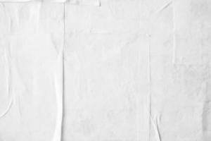 Blank white crumpled and creased paper poster texture photo