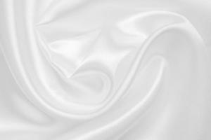 Abstract white fabric with soft wave texture background photo