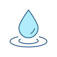 Water Drop Linear Icon. Water Droplet and Splash Line Icon. Editable stroke. Vector illustration.