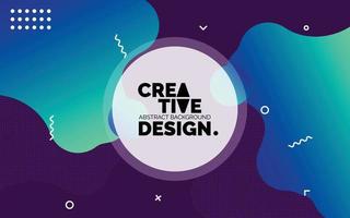 Colorful Creative template banner with gradient color. Design with liquid shape. Vector illustration