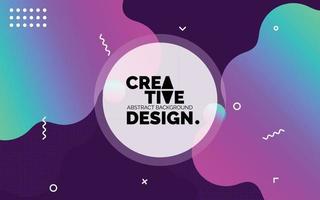 Colorful Creative template banner with gradient color. Design with liquid shape. Vector illustration