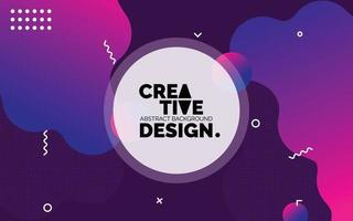 Colorful Creative template banner with gradient color. Design with liquid shape. Vector illustration