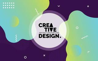 Colorful Creative template banner with gradient color. Design with liquid shape. Vector illustration