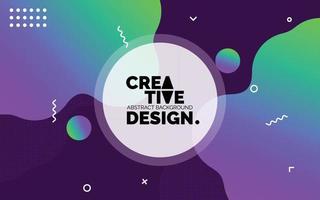 Colorful Creative template banner with gradient color. Design with liquid shape. Vector illustration