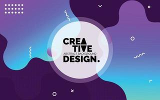 Colorful Creative template banner with gradient color. Design with liquid shape. Vector illustration