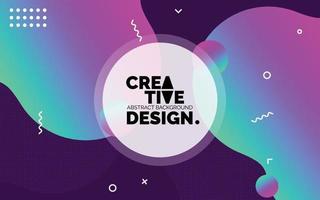 Colorful Creative template banner with gradient color. Design with liquid shape. Vector illustration