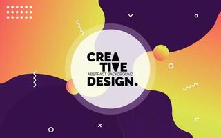 Colorful Creative template banner with gradient color. Design with liquid shape. Vector illustration