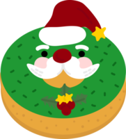 Kerstmis donut.verpakking papier. Kerstmis afdrukken benodigdheden. vrolijk Kerstmis partij mensen vieren Kerstmis vlak illustratie png