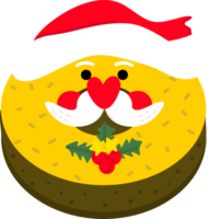 donut de navidad. papel de regalo. suministros de impresión navideña. feliz fiesta de navidad gente celebrando navidad ilustración plana png