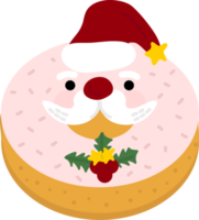 Kerstmis donut.verpakking papier. Kerstmis afdrukken benodigdheden. vrolijk Kerstmis partij mensen vieren Kerstmis vlak illustratie png