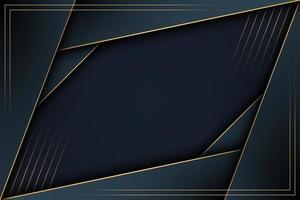 Luxury dark blue stripes overlapping layer with golden lines background. Vector. vector