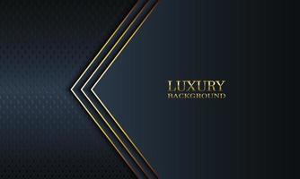 Luxury banner background with dark navy and stripes and golden lines. vector