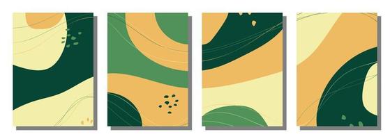 Minimalist abstract hand drawn set background. vector